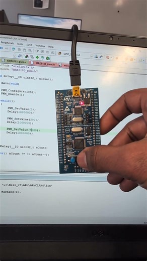 Change the LED4 brightness on a STM32 microcontroller