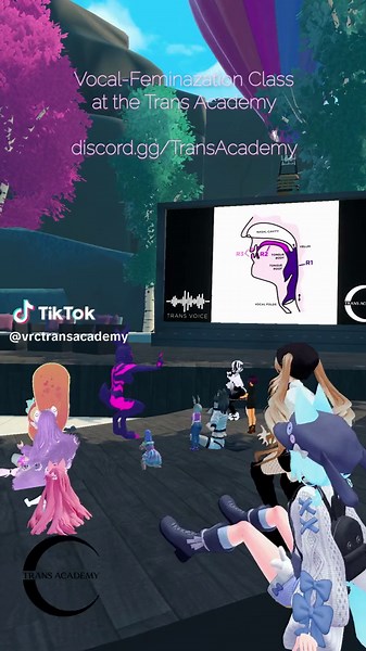 Voical Class! Come join us on sundays with Professor Rachel at the Trans Academy. #transgender #transacademy #voice #voiceclasses #lgbtq #gay #lesbian #VRC #vrchat #genderfluid #gender #transfem #transfemale #MTF #vrcworlds #nonbinary #bi #pride🏳️‍🌈 #class #classes #pokemon #sonic #catgirl #furry #kitsune #foxgril #anime #youtube #livestream #livestreaming #voical #academy #LGBTQ #feminazation #rainbow #moon