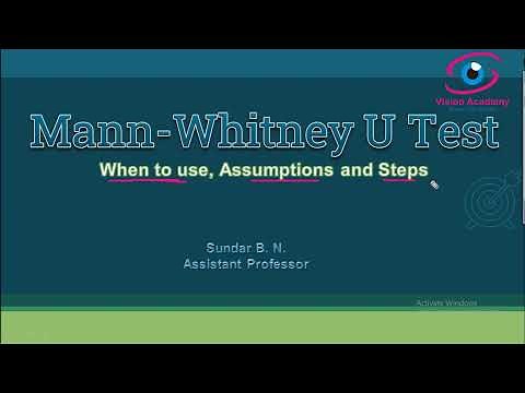 Mann Whitney U-test - Steps and Assumption