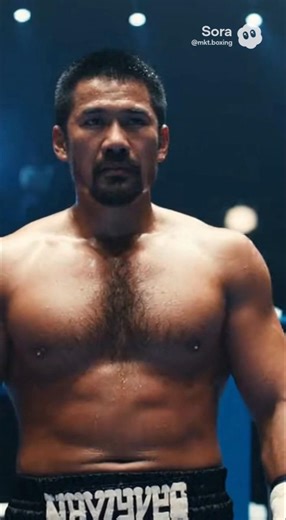 AI Cinematic Boxing - Middle-Aged Japanese Heavyweight Boxer Knockdown #おやじファイト #boxing #heavyweight