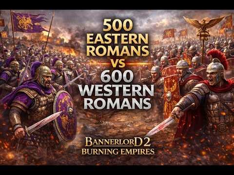 500 Eastern Romans vs 600 Western Romans | Burning Empires Total War | Thick Magical Forest