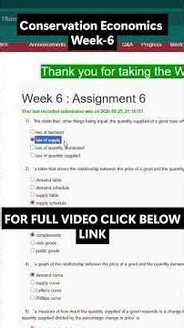 NPTEL Conservation Economics Week 6 Assignment Answers | noc26-bt22 | IIT Kanpur