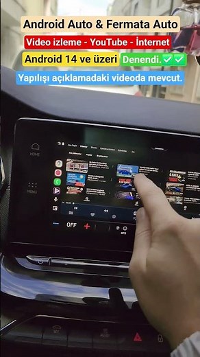 Araçta video izleme - YouTube - İnternet | Android 14 ve üzeri çalışıyor. |Fermata Auto