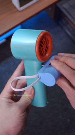 Goojodoq High-Speed Handheld Fan with 100 Wind Levels #minhtuanreview