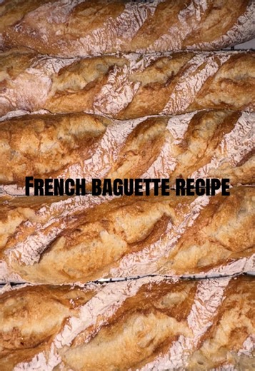 The perfect same day french baguette recipe & Tutorial posted on my page! Ingredients: •\t750 g Bread Flour •\t540 g water •\t4-5 g Active Dry Yeast •\t10 g Salt #bread #baguette #easyrecipes #breadrecipe #fy
