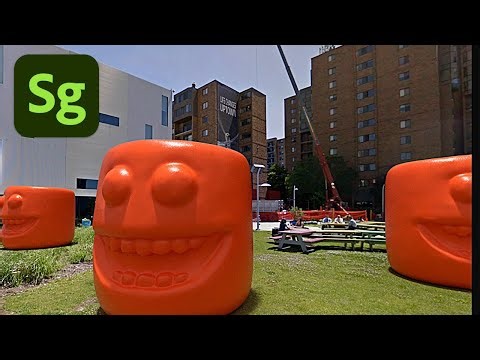 Street View 3D Model Photo Composite Rendering in Adobe Substance 3D Stager