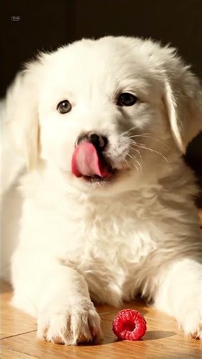 Puppy Tries Raspberry FIRST TIME! 🐶🍇😍