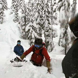 Deepest snow of life today! #snowboarding #snow #snowboard #powder #whistlerblackcomb #whistler | Snowboardprocamp
