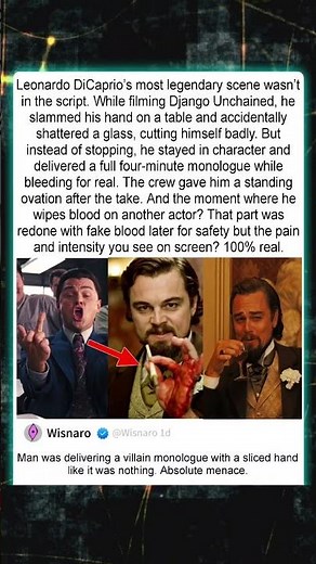 Leonardo DiCaprio's most legendary scene wasn't in the script While filming Django Unchained