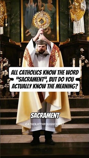 Do you know the TRUE definition of the word “Sacrament”?🙏🏼✝️ #catholicfaith #catholicism #catholic