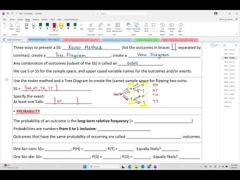 Statistics OER - Section 3-1-a Probability Terminology Part A