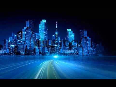 Futuristic Neon Blue City Skyline - Night Timelapse | VisuStock Premium Stock Footage