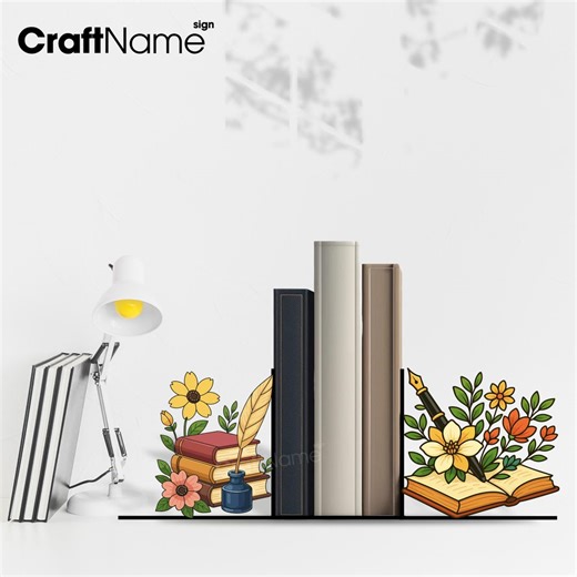 Poet Theme Metal Bookends, Artistic Book Holder Stand for Reading Nook and Library Decor, Unique Literary Gift for Writers and Readers - Etsy