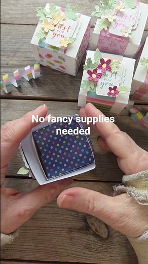 Mini Fold Flat Gift Box That Fits a Creme Egg #papercrafting #giftbox #minigiftbox #craftshorts