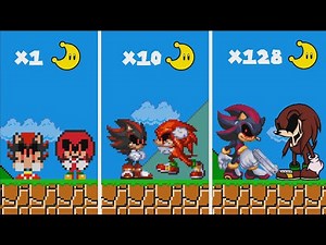 Mario Bros but every Moon makes Shadow Exe vs Knuckles Exe MORE Realistic😱 (Shadow Generations Dark)