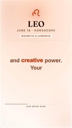 Leo Horoscope Today — June 18 ♌ | Sun Moon Sign #Shorts