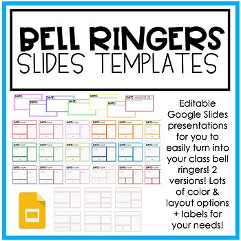 Bell Ringers Daily Slides Templates | Class Starter | Google Slides