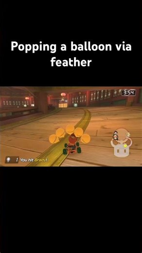 Popping a balloon via feather | Mario Kart 8 Deluxe #Shorts #MarioKart8Deluxe