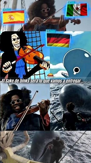 Binks' sake from One Piece in various languages ​​#latindubbing #shorts