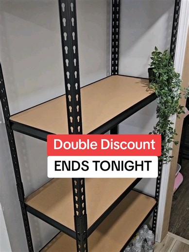 Double Discount on Metal Storage Shelves!
