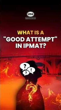 What is a Good Attempt in IPMAT #ipmat #bba #ipmatpreparation #imsipmatprep
