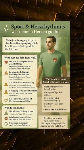 🏃‍♂️ Sport bei Herzrhythmusproblemen – gut oder gefährlich? #Herzrhythmus #Bewegung