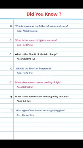 Physics questions with answers | General knowledge #gkquestion #knowledge #gkquiz #gk #physics #neet