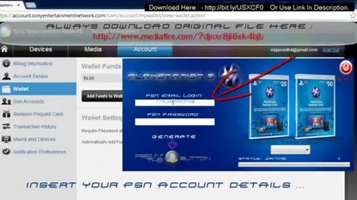[MEDIAFIRE]PSN Code Generator Free Playstation Codes [Jan 2013]Updated
