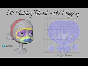 3D Modeling Tutorial - UV Mapping a Character Head in Maya 2026