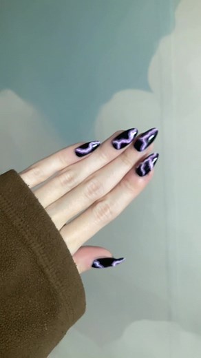 Lightning Bolt Nail Art Ideas | Purple Storm Nails Design
