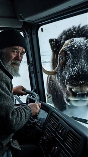 "Majestic Musk Oxen Asks Man For Help" #animals #rescue #wildlife