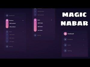 Magic Navigation Bar using HTML CSS and Javascript