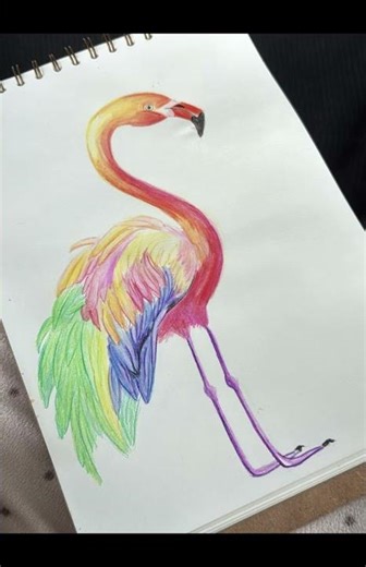 Easy way to paint a Flamingo / acrylic painting ideas for beginners 🎨🫟