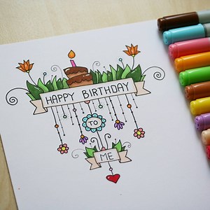 Happy Birthday Things To Draw | The Cake Boutique