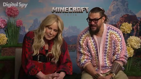 Jason Momoa and Jennifer Coolidge on A Minecraft Movie