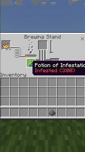 How To Brew Infestation (3:00) Splash Potions In Minecraft #Shorts