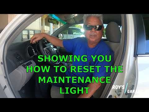 2012 TOYOTA HIGHLANDER RESET MAINTENANCE LIGHT