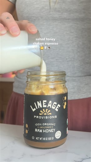 THE BEST salted honey shaken espresso