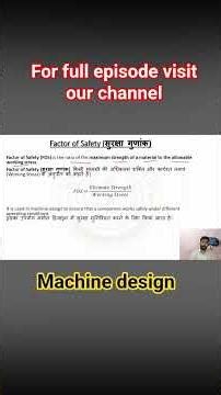 Machine Design Important Concepts ⚙️ | Mechanical Engineering #shorts