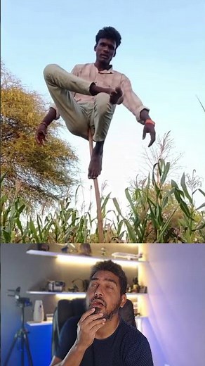 He can balance on the pole like few others can.