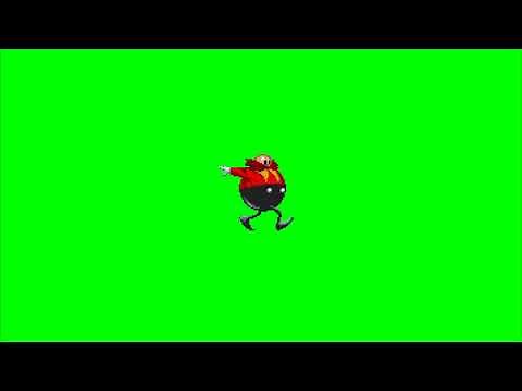 Sonic 3 - Dr. Robotnik's Running Animation (Green Screen)