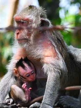 Nice tiny baby hug mom feeding more milk