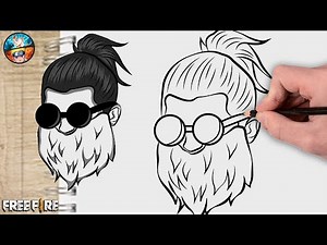 COMO DESENHAR FREE FIRE FF SKIN COM A BARBA DO VELHO #2 DESENHANDO FREE FIRE FF DESENHOS