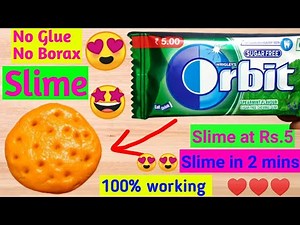 How to make slime without Glue and Borax | Slime with chewing gum | chewing gum / Bubblegum Slime