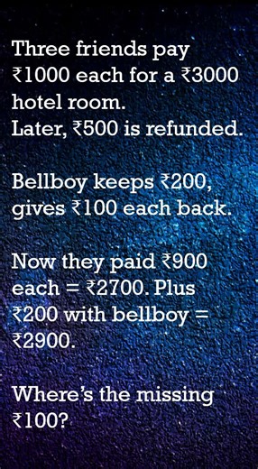 Missing Rupee Riddle