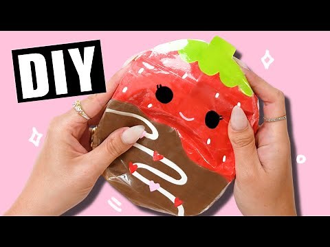 DIY paper squishy squishmallow 🍓🍫