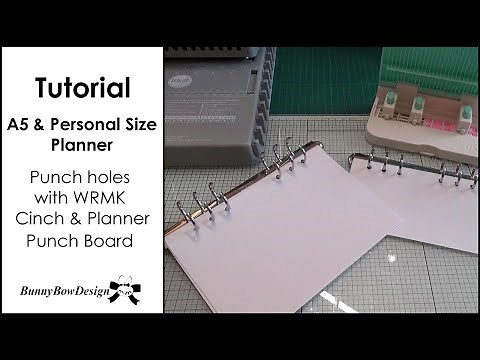 DIY A5 and Personal Size Planner holes with WRMK Cinch & Planner Punch Board