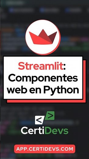 Streamlit Python programar interfaz web en segundos con widgets y componentes UI frontend
