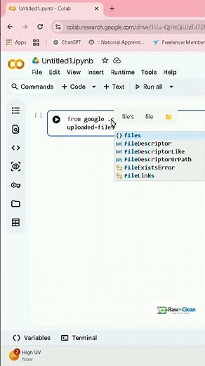 File Upload in Google Colab Explained in Second