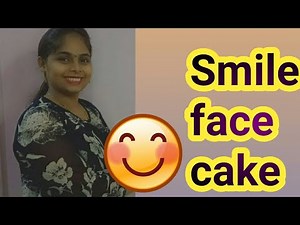 Smile Cake /emoji Cake/simple and easy cake design/#emojicake
